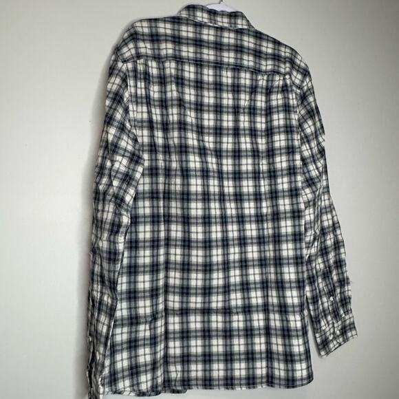 Even Tide Long Sleeve Button Up Shirt Black White Plaid NWT Size Large Tall - Picture 6 of 10